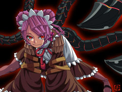 Rule 34 | entoma vasilissa zeta, arthropod girl, maid, monster girl, overlord (maruyama), purple hair, red eyes, tentacles