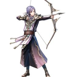 Rule 34 | bow (weapon), drawing bow, fire emblem, fire emblem echoes: shadows of valentia, fire emblem heroes, full body, highres, holding bow (weapon), male focus, nintendo, official art, solo, transparent background, weapon