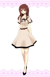 Rule 34 | 1girl, blush, brown eyes, brown hair, long hair, simple background, smile, solo, sui (camellia), white background