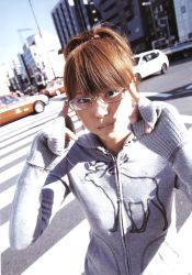 Rule 34 | glasses, highres, hood, hoodie, photo (medium), tagme, wakatasuki chinatsu