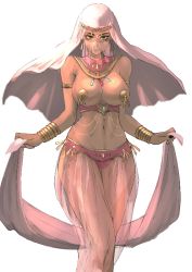 Rule 34 | 1girl, 6maker, armlet, belly, belly dancer, blue eyes, bracer, breasts, cleavage, commentary request, commission, dancer, dark-skinned female, dark skin, earrings, extra, hair ornament, hairband, harem outfit, harem pants, jewelry, large breasts, long hair, looking at viewer, menace&#039;s dancer, navel, necklace, nipple tassels, pants, pasties, queen&#039;s blade, see-through, solo, underboob, veil