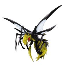 Rule 34 | beedrill, commentary request, creatures (company), full body, game freak, gen 1 pokemon, highres, looking down, mechanization, nigiri (ngr24), nintendo, no humans, pokemon, pokemon (creature), red eyes, simple background, solo, white background