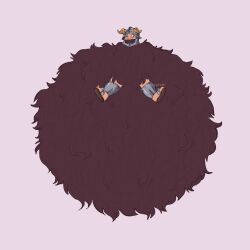 Rule 34 | 1boy, absurdly long hair, beard, bee (seaspaghetti), dungeon meshi, dwarf, facial hair, fake horns, fluffy hair, full body, helmet, highres, horned helmet, horns, long beard, long hair, looking at viewer, male focus, mustache, parody, senshi (dungeon meshi), solo, spread legs, thick mustache, very long beard, very long hair