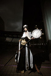 Rule 34 | aida yukiko, clock, cosplay, eclipse, highres, photo (medium), scythe, trickster (ntreev soft)
