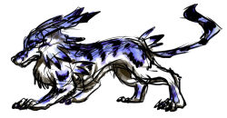 Rule 34 | claws, digimon, digimon (creature), garurumon, solo, tail, wolf