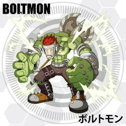 Rule 34 | 1boy, boltmon, digimon, digimon (creature), electricity, male focus, mask, solo