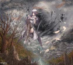 Rule 34 | 1girl, abstract, ass, bad anatomy, bad id, bad pixiv id, bird, black thighhighs, book, breasts, female focus, flying, gears, hat, house, long hair, looking at viewer, mansion, mountain, patchouli knowledge, pen, purple hair, red eyes, scenery, sky, solo, surreal, tamamono atae, thighhighs, touhou, tree