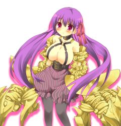 Rule 34 | 10s, 1girl, akafuku pukoemon, bad id, bad pixiv id, breasts, claws, fate/extra, fate/extra ccc, fate (series), hair ribbon, huge breasts, long hair, pantyhose, passionlip (fate), purple hair, red eyes, ribbon, solo, very long hair