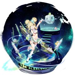 Rule 34 | 1girl, ;d, albacore (azur lane), albacore (muse) (azur lane), arm up, armband, azur lane, bare arms, bare shoulders, belt, blonde hair, boots, byulzzi, crop top, double bun, full body, garter straps, gloves, green eyes, green vest, hair bun, hair ornament, highres, idol, long hair, looking at viewer, machinery, megaphone, midriff, navel, official alternate costume, official art, one eye closed, open mouth, rocket, shirt, short shorts, shorts, single thighhigh, sleeveless, sleeveless shirt, smile, solo, stomach, thighhighs, thighs, transparent background, vest, white footwear, white gloves, white shirt, white shorts, white thighhighs