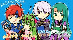 Rule 34 | 2boys, 2girls, armor, blush, breasts, cape, cecilia (fire emblem), closed eyes, elbow gloves, fire emblem, fire emblem: mystery of the emblem, fire emblem: the binding blade, fire emblem awakening, fire emblem heroes, gloves, green eyes, green hair, hair ornament, jewelry, long hair, multiple boys, multiple girls, nintendo, open mouth, pointy ears, ponytail, red hair, ribbon, robin (fire emblem), robin (male) (fire emblem), roirence, roy (fire emblem), short hair, smile, tiki (fire emblem), white hair