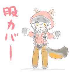 animal_ears gloves island_fox_(kemono_friends) kemono_friends kemono_friends_v_project necktie shimahairobo shirt skirt tail virtual_youtuber　