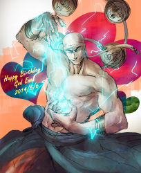 Rule 34 | 1boy, electricity, enel, highres, kepe, male focus, one piece, topless male, skypiea, solo