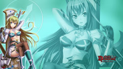 Rule 34 | 1girl, aqua theme, arm up, axe, belt, blonde hair, bloodline, blue eyes, boots, breasts, brown gloves, chain, choker, cleavage, collarbone, cross, crossed legs, female focus, garter straps, gloves, gradient background, green footwear, highres, holding, holding behind back, juliet sleeves, knee boots, long hair, long sleeves, looking at viewer, medium breasts, non-web source, puffy sleeves, riya (bloodline), sitting, skirt, solo, thighhighs, very long hair, weapon, white skirt, zettai ryouiki, zoom layer