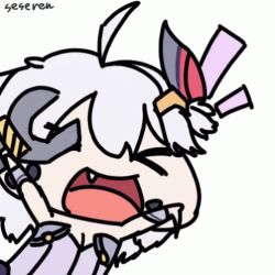 Rule 34 | &gt; &lt;, 1girl, animated, animated gif, azur lane, fang, lowres, open mouth, seseren, universal bulin (azur lane), wrench