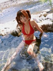 Rule 34 | bikini, highres, hoshino aki, onsen, photo (medium), rapture, swimsuit, twintails