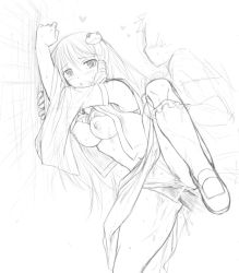 Rule 34 | 1girl, against wall, breasts, censored, clothes lift, clothing aside, covered erect nipples, detached sleeves, faceless, faceless male, frog hair ornament, greyscale, hair ornament, hair tubes, hetero, japanese clothes, kasuga yukihito, kneehighs, kochiya sanae, leg lift, long hair, medium breasts, miko, monochrome, nipples, panties, panties aside, penis, pubic hair, pussy juice, pussy juice trail, sex, shirt lift, shouji, sliding doors, socks, solo focus, thick thighs, thighs, touhou, underwear, vaginal, wince