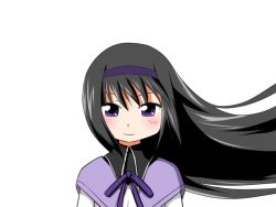 Rule 34 | 10s, 1girl, akemi homura, animated, animated png, black hair, blush, hairband, hipporit, kouga (hipporit), long hair, looking at viewer, magical girl, mahou shoujo madoka magica, mahou shoujo madoka magica (anime), md5 mismatch, portrait, purple eyes, simple background, smile, solo, ugoira, upper body, white background, wind