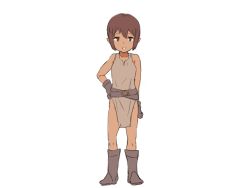 Rule 34 | 1girl, a certain day&#039;s training, belt, boots, brown eyes, brown hair, gloves, official art, short hair, transparent background, wolf rpg editor