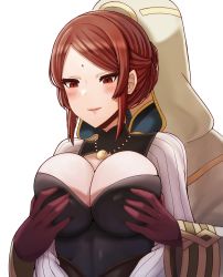 Rule 34 | 1boy, 1girl, absurdres, blush, grabbing another&#039;s breast, breasts, cleavage, commission, commissioner upload, daniela (fire emblem), fire emblem, fire emblem fates, fire emblem heroes, grabbing, grabbing from behind, hetero, highres, jewelry, kiran (fire emblem), kiran (male) (fire emblem), large breasts, medium hair, necklace, nintendo, red hair, saikunartworks, smile, transparent background, upper body