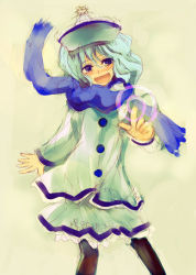 Rule 34 | 1girl, female focus, gradient background, hat, merlin prismriver, nokishita, pantyhose, scarf, solo, touhou