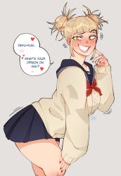 Rule 34 | 1girl, absurdres, blonde hair, boku no hero academia, highres, mahmapuu, solo, tagme, thick thighs, thighs, toga himiko