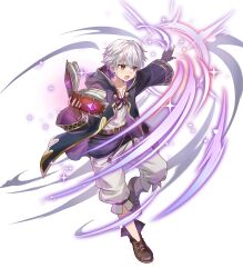 Rule 34 | 1boy, aged down, attack, black coat, book, brown gloves, brown hair, coat, fingerless gloves, fire emblem, fire emblem awakening, fire emblem heroes, gloves, highres, holding, holding book, magic, nintendo, non-web source, open book, open mouth, robin (fire emblem), robin (male) (child) (fire emblem), robin (male) (fire emblem), solo, sparkle, tagme, v-shaped eyebrows, white hair