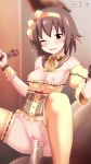 Rule 34 | 1girl, animated, blinking, blush, bottomless, bouncing breasts, bow, breasts, brown eyes, brown hair, censored, cum, cum in pussy, cum overflow, cumdrip, female ejaculation, group sex, hairband, handjob, highres, idolmaster, idolmaster cinderella girls, indoors, kita hinako, lace, matching hair/eyes, medium breasts, mmf threesome, mosaic censoring, namamo nanase, nipples, one eye closed, peeing, penis, pussy, pussy juice, sex, small breasts, tagme, thighhighs, threesome, vaginal, video, yellow thighhighs