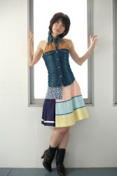 Rule 34 | boots, denim vest, highres, komiyama maki, photo (medium), skirt