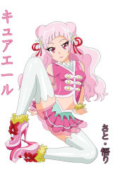 Rule 34 | 10s, absurdres, boots, cure yell, full body, hair ribbon, high heel boots, high heels, highres, hugtto! precure, long hair, magical girl, nono hana, orry9235, pink footwear, pink hair, pink shirt, pleated skirt, precure, ribbon, shirt, skirt, smile, tagme, thighhighs, white thighhighs, zettai ryouiki