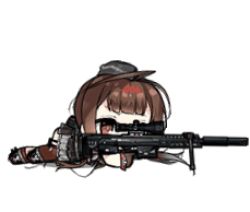 Rule 34 | 1girl, :&gt;, ^ ^, aiming, animated, animated gif, anti-materiel rifle, bipod, blast compensator, blunt bangs, bolt-action rifle, bolt action, brown eyes, brown gloves, brown hair, bullpup, chibi, closed eyes, closed mouth, compensator, dsr-50, dsr-50 (girls&#039; frontline), full body, garrison cap, giggling, girls&#039; frontline, gloves, gun, hat, holding, holding gun, holding weapon, kneeling, laughing, long hair, lowres, lying, muzzle device, official art, on stomach, rifle, sidelocks, simple background, smile, sniper rifle, solo, suppressor, weapon, white background