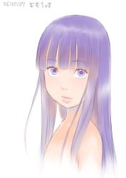 Rule 34 | furude rika, higurashi no naku koro ni, lips, long hair, purple eyes, purple hair, solo, zenkou