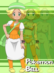 Rule 34 | 1girl, awa, bianca (pokemon), blonde hair, bra, breasts, creatures (company), game freak, green eyes, hat, nintendo, nude, pokemon, pokemon (anime), smile, standing, underwear