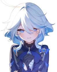 Rule 34 | 1girl, ahoge, animated, ascot, asymmetrical gloves, blue brooch, blue gemstone, blue hair, blue jacket, cowlick, crying, crying with eyes open, drop-shaped pupils, female focus, furina (genshin impact), gem, genshin impact, gloves, headpat, jacket, light blue hair, live2d, mismatched gloves, mismatched pupils, mochizuki mochi, neuvillette (genshin impact), solo focus, symbol-shaped pupils, tears, video
