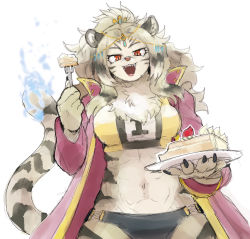 Rule 34 | bad link, black panties, cake, cat, commission, commissioner upload, durga (housamo), food, furry, furry female, galaxyspark, highres, panties, red eyes, simple background, tail, underwear, white background