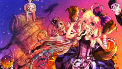 Rule 34 | 1girl, animal ears, animal hands, blue eyes, bow, gloves, hair bow, halloween, ia (vocaloid), kemonomimi mode, kotorii, long hair, open mouth, paw gloves, pink hair, vocaloid