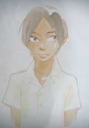 Rule 34 | 1boy, brown eyes, brown hair, hourou musuko, official art, school uniform, seya riku, shimura takako, short hair