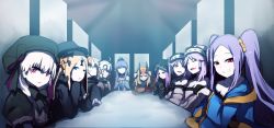 Rule 34 | 6+girls, :d, ^ ^, abigail williams (fate), bad id, bad pixiv id, bandaged arm, bandages, bare shoulders, bell, beret, black dress, black gloves, black hat, bleach, blonde hair, blue eyes, blue hair, bow, brown eyes, chinese clothes, choker, closed eyes, closed mouth, dress, elbows on table, euryale (fate), facial mark, facial scar, fate/grand order, fate (series), forehead mark, gloves, gothic lolita, green bow, green eyes, hair between eyes, hair ornament, hanfu, hat, headpiece, hood, hood up, horns, ibaraki douji (fate), indoors, interlocked fingers, jack the ripper (fate/apocrypha), jeanne d&#039;arc (fate), jeanne d&#039;arc alter santa lily (fate), lolita fashion, long hair, long sleeves, looking at viewer, medea (lily) (fate), medusa (fate), medusa (lancer) (fate), medusa (rider) (fate), multiple girls, nursery rhyme (fate), oni, oni horns, open mouth, parody, parted bangs, parted lips, pointy ears, puffy short sleeves, puffy sleeves, purple eyes, purple hair, rider, scar, scar on cheek, scar on face, shawl, short sleeves, siblings, silver hair, sisters, sitting, sketch, sleeves past fingers, sleeves past wrists, smile, stheno (fate), strapless, strapless dress, striped, striped bow, table, twins, very long hair, wada kazu, white dress, wide sleeves, wu zetian (fate), wu zetian (first ascension) (fate)