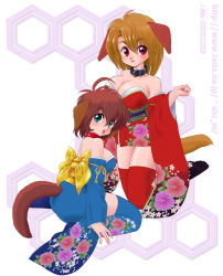 Rule 34 | 2girls, animal ears, china dress, chinese clothes, dress, multiple girls, tagme, tail