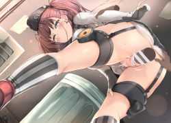 Rule 34 | 1girl, alley, ass, atlanta (kancolle), bar censor, black hat, black skirt, breasts, brown hair, butter curry, censored, clothed sex, cum, cum in pussy, disembodied penis, dress shirt, earrings, garrison cap, garter straps, gloves, grey eyes, hat, high-waist skirt, highres, jewelry, kantai collection, large breasts, long hair, long sleeves, outdoors, partially fingerless gloves, penis, shirt, skirt, solo, solo focus, standing, star (symbol), star earrings, suspender skirt, suspenders, thigh strap, two side up, vaginal, white gloves, white shirt