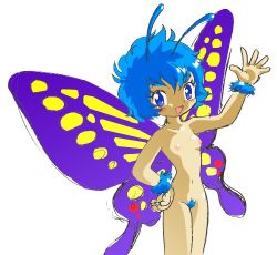 Rule 34 | blush, breasts, bug, butterfly, colored pubic hair, fairy, fur, insect, lowres, moth, nude, pubic hair, pukao, smile