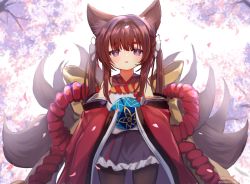 Rule 34 | + +, 1girl, amagi-chan (azur lane), animal ears, azur lane, ball, black pantyhose, blunt bangs, blurry, brown hair, commentary request, depth of field, drooling, eyes visible through hair, fox ears, fox girl, fox tail, hair ribbon, holding, holding ball, japanese clothes, kimono, kitsune, kyuubi, long hair, looking at viewer, marekamico, multiple tails, off shoulder, pantyhose, parted lips, purple eyes, ribbon, rope, shimenawa, sidelocks, solo, symbol-shaped pupils, tail, thick eyebrows, twintails, wide sleeves