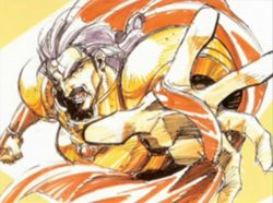 Rule 34 | 1990s (style), armor, facial hair, fatal fury, mustache, official art, oobari masami, purple hair, snk, the king of fighters, wolfgang krauser