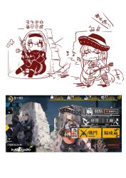 Rule 34 | 8 ni, against wall, an-94, an-94 (silent rouge) (girls&#039; frontline), an-94 (the diving bell and the doll) (girls&#039; frontline), assault rifle, bandaged leg, bandages, bard, black hairband, blood, blood in hair, blue eyes, bodysuit, brown hair, chibi, chinese commentary, chinese text, commentary request, diving suit, duoyuanjun, earrings, fx-05 (girls&#039; frontline), game cg, gameplay mechanics, girls&#039; frontline, grey hair, guitar, gun, hairband, half-closed eyes, highres, holding, holding instrument, holding weapon, injury, instrument, jewelry, jitome, knees to chest, knees up, looking at another, looking to the side, miyazakisoul, music, official alternate costume, on one knee, pantyhose, parted lips, playing instrument, rifle, road sign, rubble, ruins, screenshot inset, sign, singing, sitting, sketch, torn bodysuit, torn clothes, torn legwear, translation request, triangle earrings, weapon, wetsuit, white background