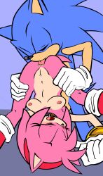 Rule 34 | 1boy, 1girl, amy rose, anal, anilingus, anus, armpits, ass, bad tag, blue fur, blue hair, blush, boots, bracelet, breasts, cleft of venus, closed eyes, collar, completely nude, footwear only, gloves, gold bracelet, hairband, head down ass up, hedgehog, hedgehog boy, hedgehog girl, hetero, jewelry, kneeling, legs, nipples, nude, oral, pink fur, pink hair, pleasuring, pussy, randomguy999, red boots, red hairband, saliva, sega, sex, sexy or cute?, small breasts, sonamy, sonic (series), sonic the hedgehog, spread anus, spread ass, spread legs, spread pussy, tail, testicle peek, testicles, tongue, tongue out, video game, white gloves