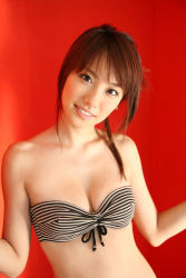 Rule 34 | bikini, bikini top only, highres, photo (medium), striped, swimsuit, tagme, yamamoto azusa