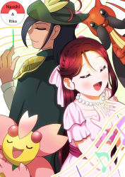 Rule 34 | 1boy, 1girl, absurdres, artist name, artist request, blush, braid, breasts, collarbone, creatures (company), crown braid, dress, closed eyes, frilled sleeves, frills, game freak, hair between eyes, hair ribbon, highres, jewelry, long hair, looking at viewer, love live!, love live! school idol festival, love live! sunshine!!, miniskirt, music, necklace, nintendo, parted lips, pearl necklace, pianoforte monologue, pianoforte monologue (love live!), pink dress, pink ribbon, pink scrunchie, pink skirt, plaid, plaid dress, plaid skirt, pleated, pleated dress, pleated skirt, pokemon, pokemon (creature), polka dot, polka dot scrunchie, pure phrase, pure phrase (love live!), red hair, ribbon, sakurauchi riko, scrunchie, short sleeves, singing, skirt, small breasts, smile, solo, wrist scrunchie
