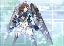 Rule 34 | 1girl, abstract background, absurdres, adjusting clothes, adjusting gloves, ahoge, armor, azur lane, baltimore (azur lane), binary, black thighhighs, blue background, blue coat, bracelet, braid, breasts, center opening, character name, clothing cutout, coat, collar, commentary request, cowboy shot, faulds, french braid, garter straps, gloves, hair between eyes, hand up, highres, hizukichi (windplay), hood, hood down, hooded coat, huge filesize, jewelry, large breasts, light particles, long sleeves, looking to the side, machinery, multicolored coat, navel, open clothes, open coat, parted lips, rigging, shiny clothes, short hair, sidelocks, solo, standing, stomach cutout, thighhighs, turret, underboob, underboob cutout, v-shaped eyebrows, white gloves, yellow eyes, zipper, zipper pull tab