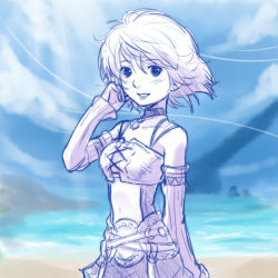 Rule 34 | 1girl, breasts, commentary request, fiora (xenoblade), looking at viewer, nintendo, open mouth, short hair, smile, solo, xenoblade chronicles (series), xenoblade chronicles 1, xenoblade chronicles (series), yazwo