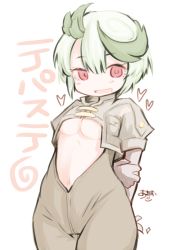 Rule 34 | 1girl, akio mstk, breasts, center opening, cropped jacket, made in abyss, midriff, red eyes, short hair, smile, tepaste, underboob