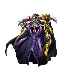 Rule 34 | 1boy, ainz ooal gown, black dress, dress, holding, hooded, key visual, langrisser, langrisser mobile, long dress, male focus, monster, official art, outstretched arms, overlord (maruyama), promotional art, skeleton, skull, solo, standing